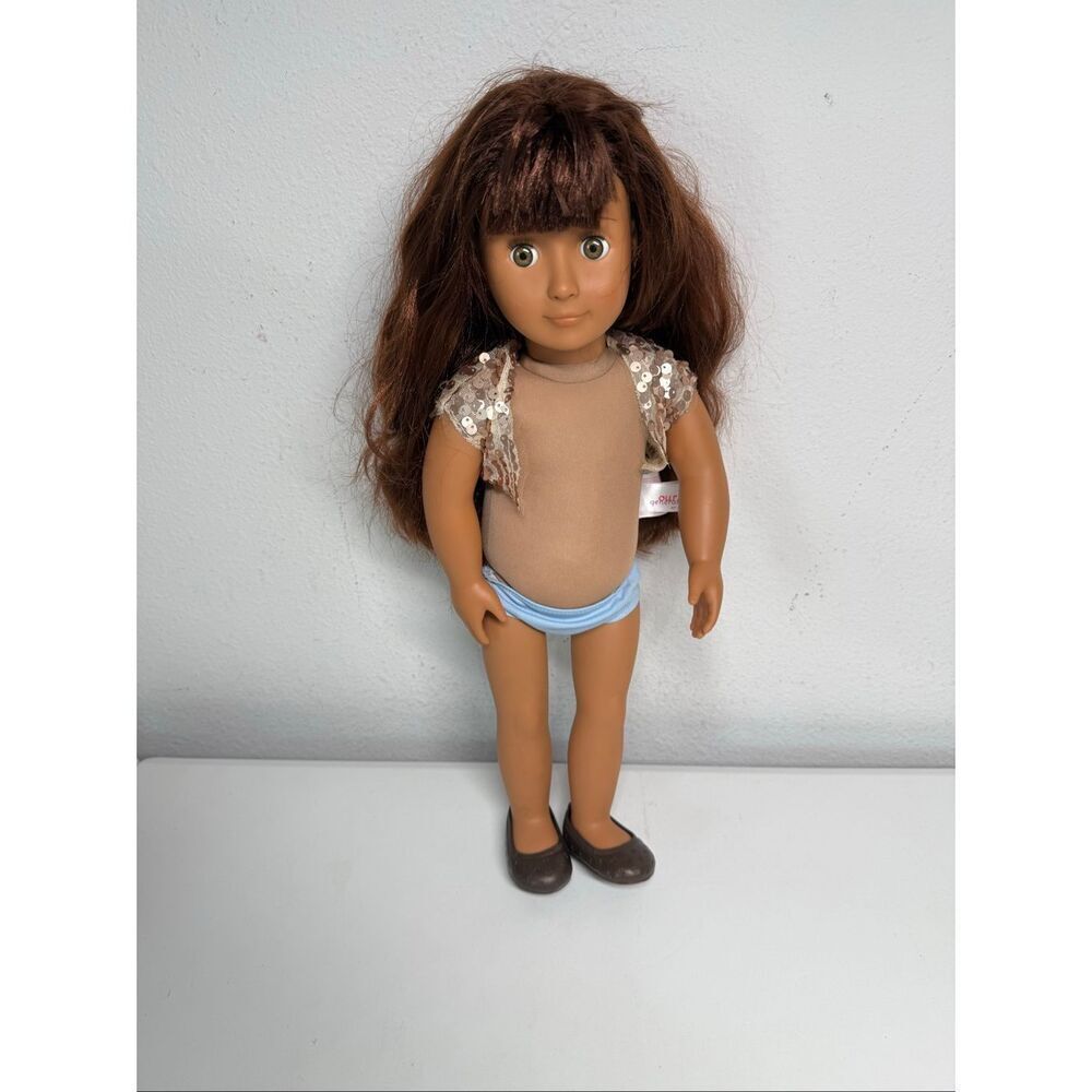 Our Generation 18" Doll With Brown hair Green Eyes By Bat Tat Battat